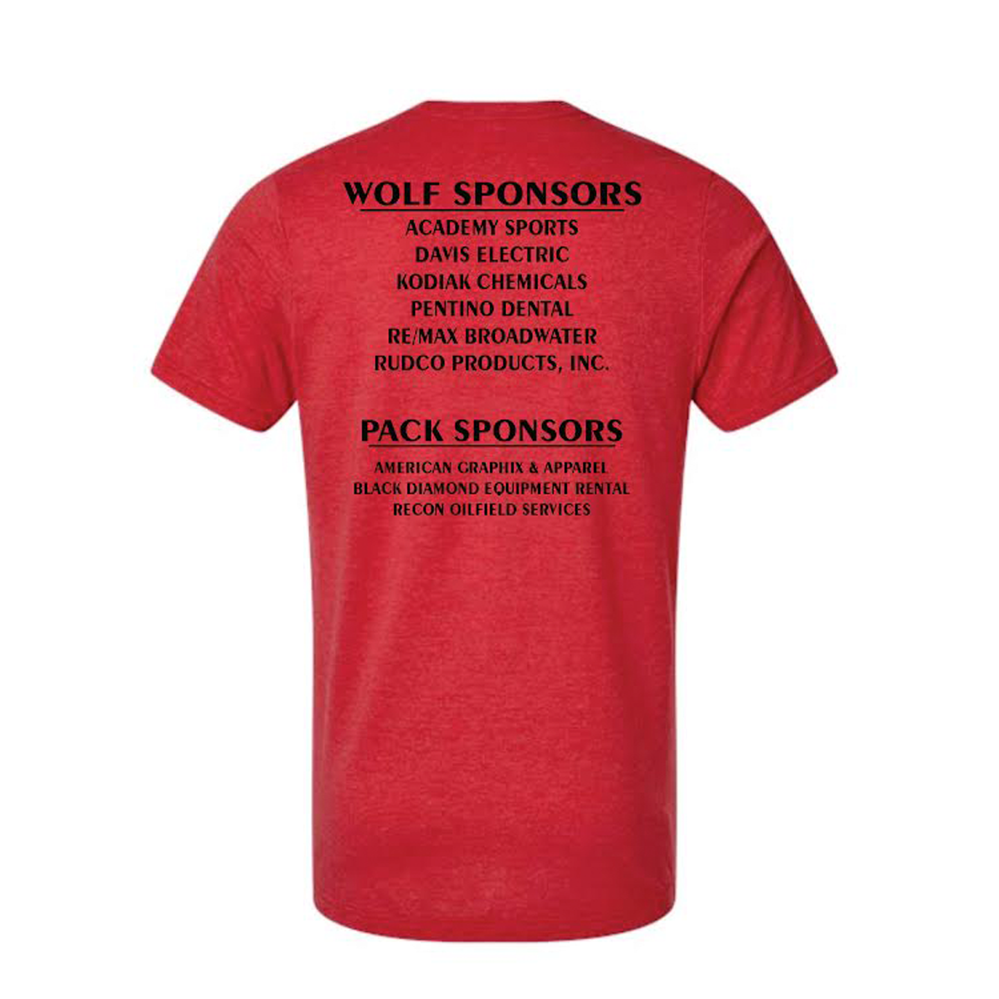 Wolfpack Logo + Sponsors Tee